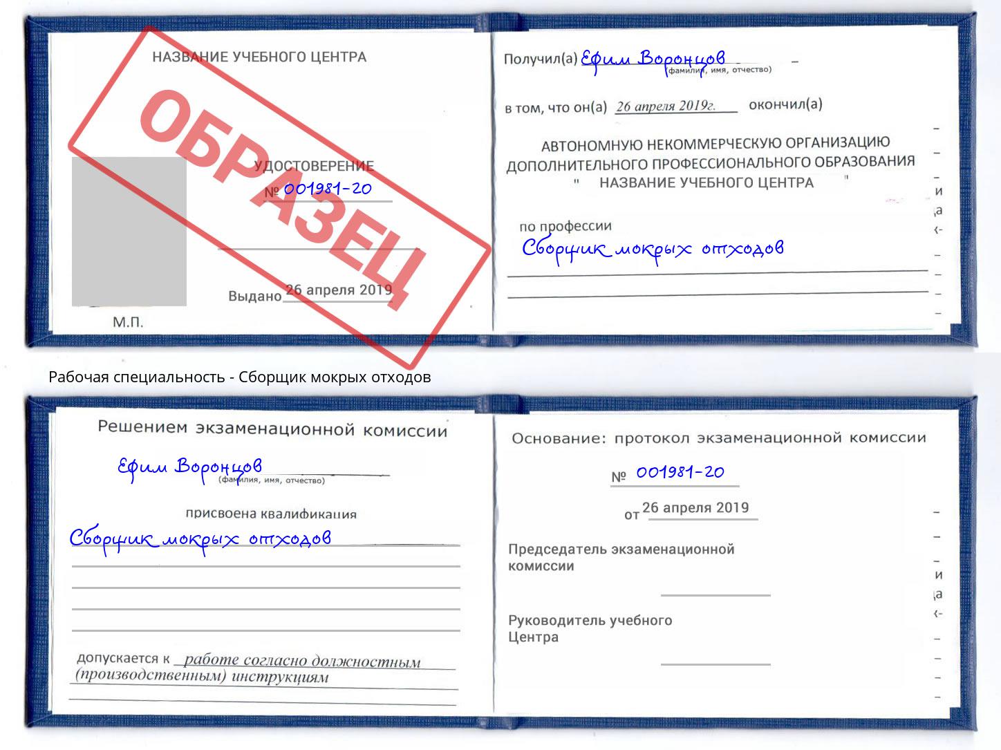 Сборщик мокрых отходов Беслан