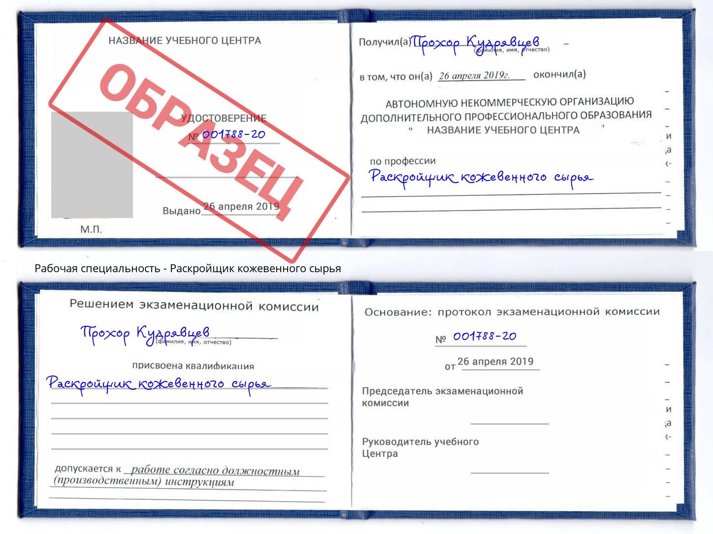 Раскройщик кожевенного сырья Беслан
