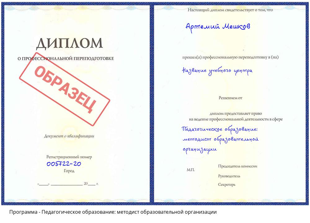 Педагогическое образование: методист образовательной организации Беслан